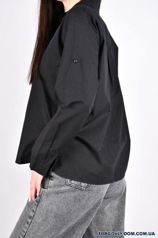Рубашка женская (цв.черный) "BASE" Размеры в наличии : 42, 44, 46, 48 арт.A3013