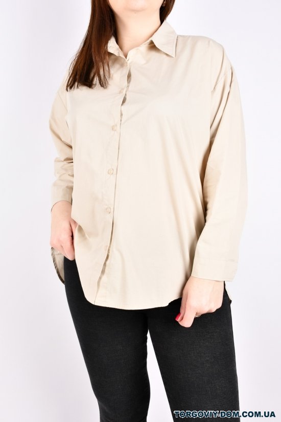 Рубашка женская (цв.кремовый) "BASE" Размеры в наличии : 56, 58 арт.C7530