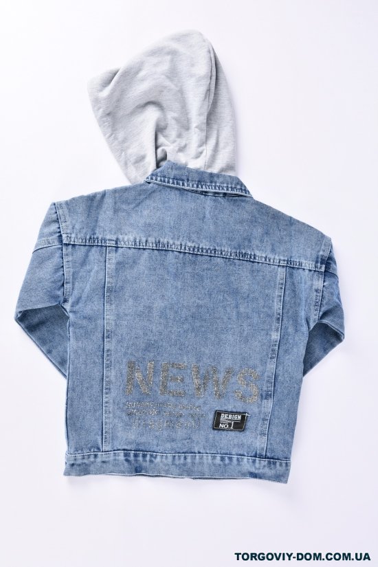 Джинсовий піджак для дівчинки (кол. синій) Зріст в наявності : 140, 146 арт.ZH0319