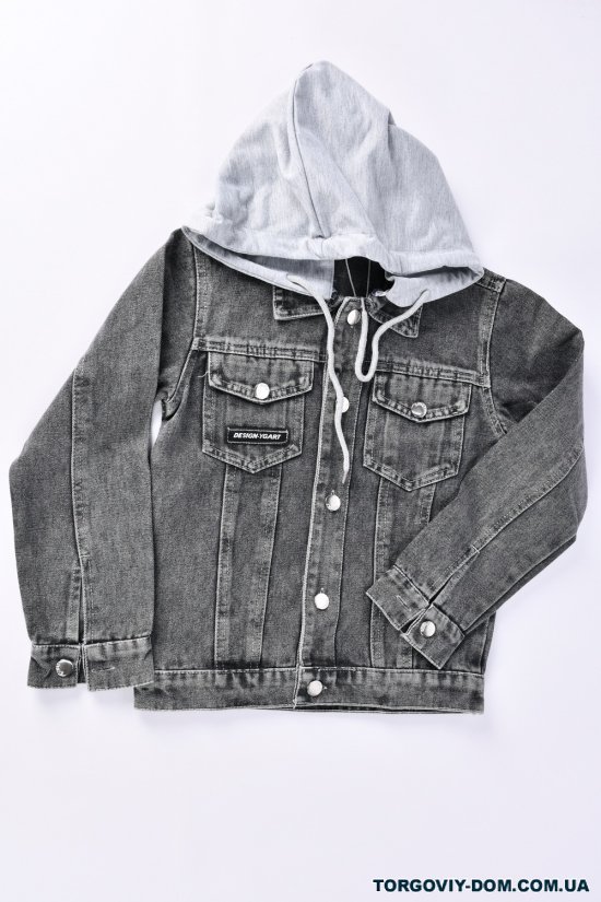Джинсовый пиджак для мальчика (цв.т.серый) Рост в наличии : 128, 134, 140, 150 арт.ZH0317