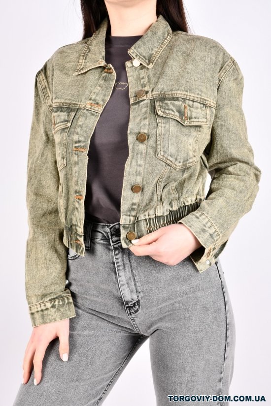 Пиджак женский джинсовый (цв.хаки) "BASE" Размеры в наличии : 40, 42, 44 арт.A7695