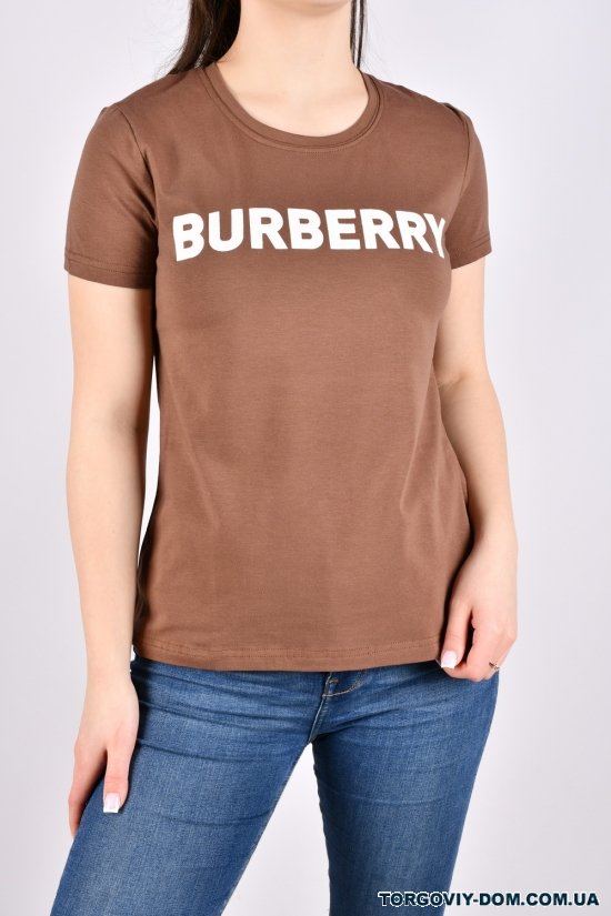 Футболка жіноча (кол. коричневий) "Burberry" (93% cotton, 7% lycra) Розміри в наявності : 44, 46 арт.BYN-170