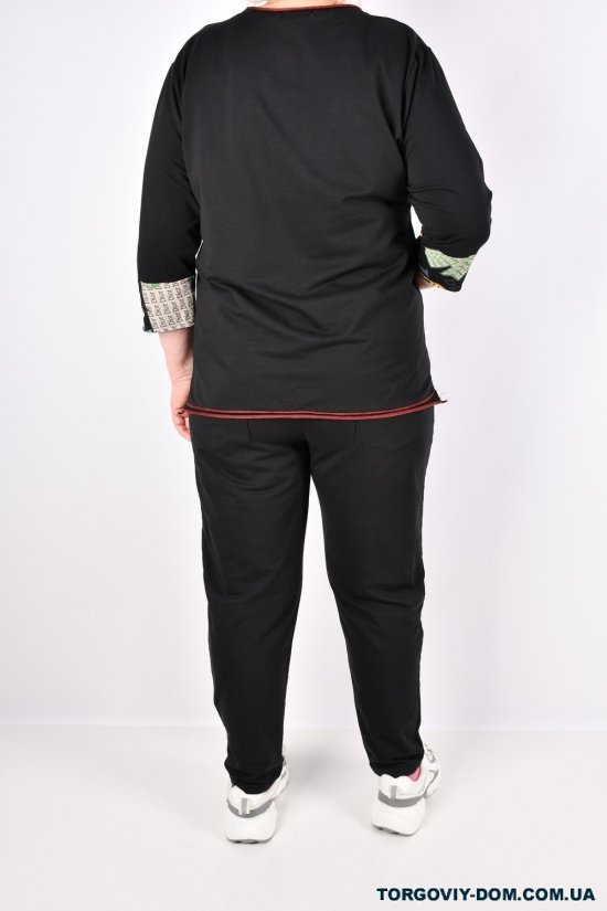 Костюм жіночий (кол. чорний/червоний) трикотажний "ANGORA" Розміри в наявності : 48, 50, 52, 54 арт.6290
