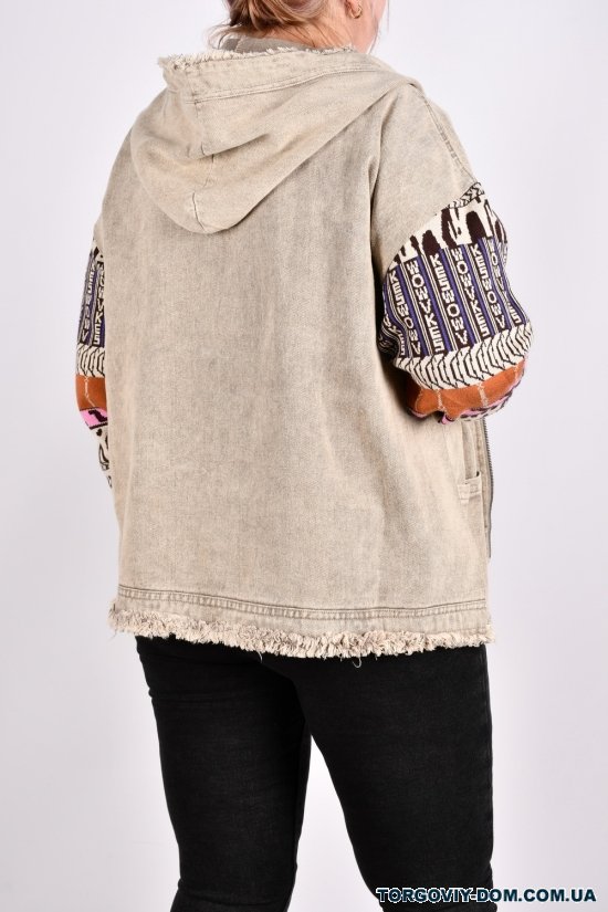 Куртка жіноча (кол. капучино) тканина бавовна "ANGORA" Розмір в наявності : 52 арт.618