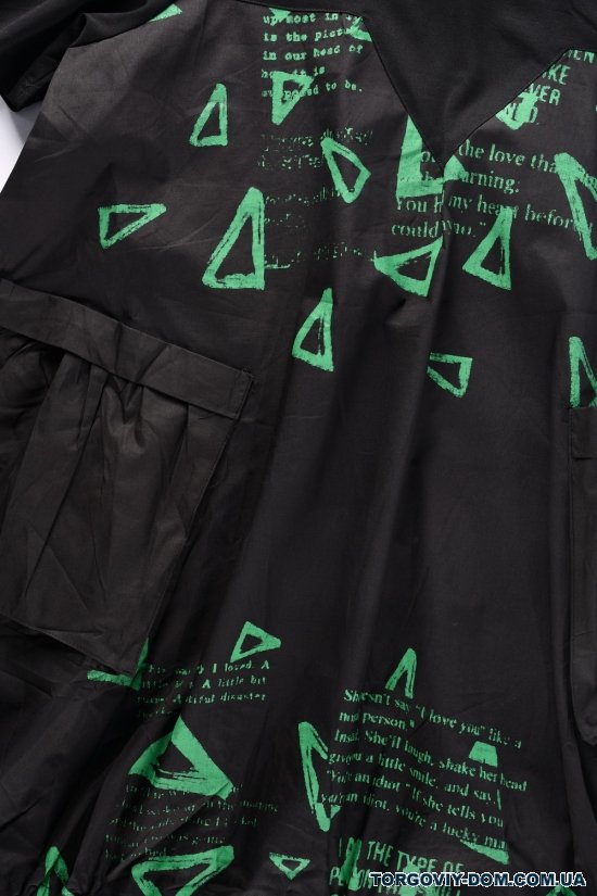 Сукня жіноча (кол. чорний/зелений) трикотажне розмір 48-50 арт.8806