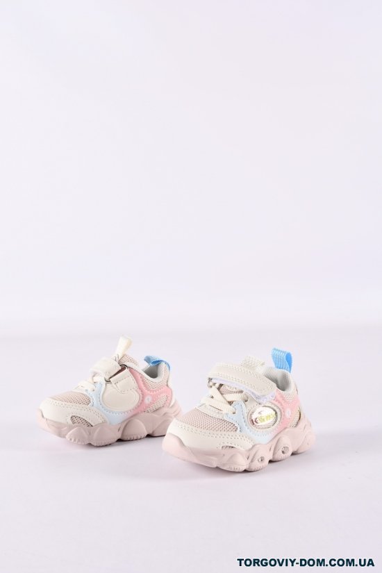Кросівки для дівчинки "W.NIKO" зі шкіряною устілкою підошва матеріал ЕВА з LED Розміри в наявності : 17, 18, 19, 20, 21, 22 арт.СС1851-3