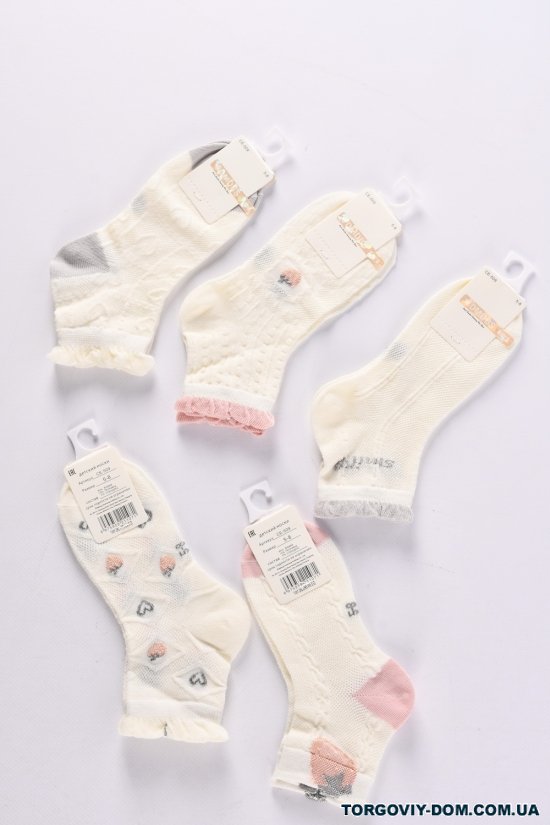 Шкарпетки всесезонні для дівчинки на 5-8 років (80% COTTON 15% Polyamide5%spandex) арт.CE-509