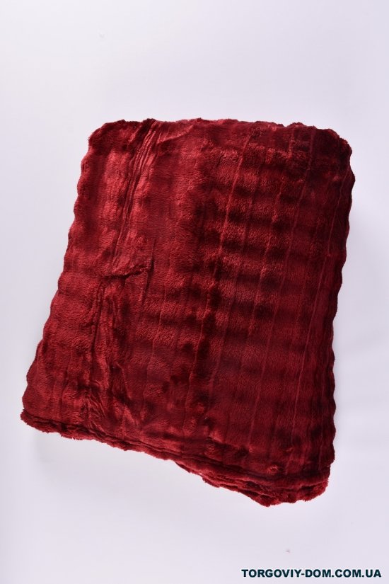 Плед-покрывало (цв.бордовый) ткань микрофибра (размер 200/230 см) вес 1.42кг арт.CH-1413