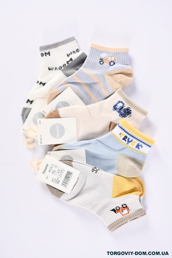 Носки для мальчика возраст 4-8 лет (65% cotton, 30% polyester, 5% spandex) арт.M136-11