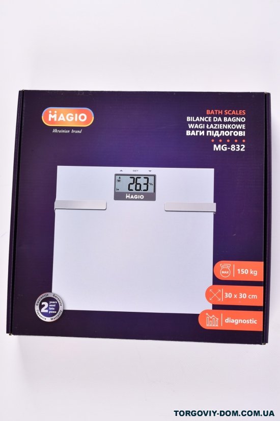 MAGIO весы напольные электронные 150 кг., РК-дисплей диагностические арт.MG-832