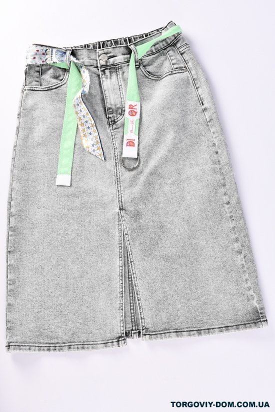 Спідниця жіноча джинсова з поясом "LANLANIEE" Розмір в наявності : 34 арт.9002