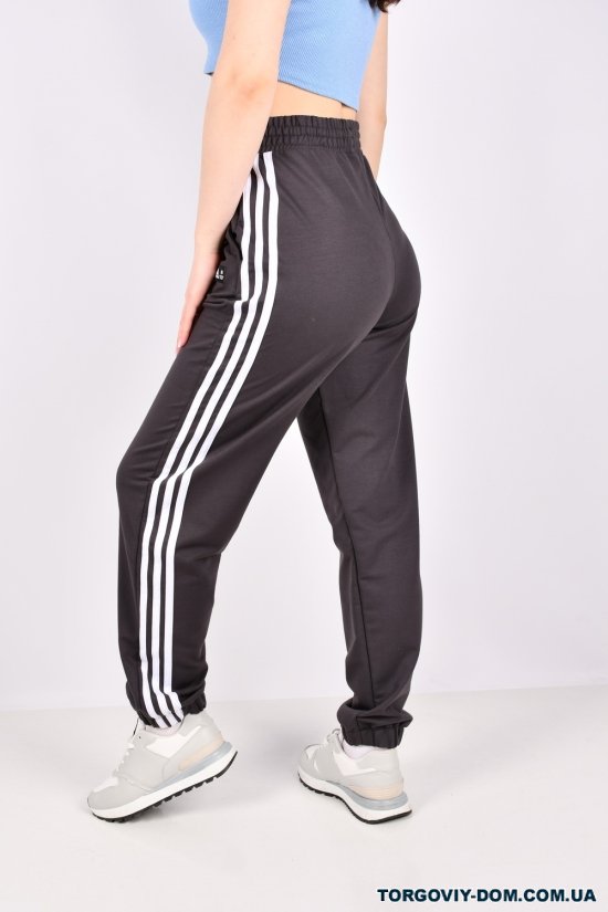 Штани жіночі (кол. графітовий) трикотажні "Adidas" Розміри в наявності : 40, 42, 44, 46, 48 арт.Adidas