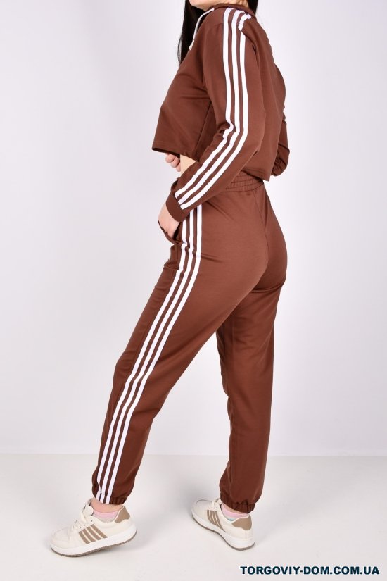 Костюм жіночий спортивний (кол. коричневий) трикотажний  Розміри в наявності : 44, 48, 50 арт.adidas