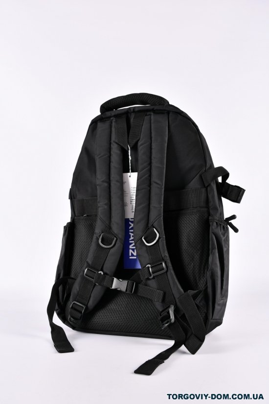Рюкзак із плащівки (кол. чорний) розмір 28/46/13 см. арт.S335