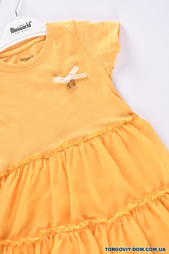 Сукня для дівчинки (кол. гірчичний) "Miniworld" Зріст в наявності : 98, 110, 116 арт.402519