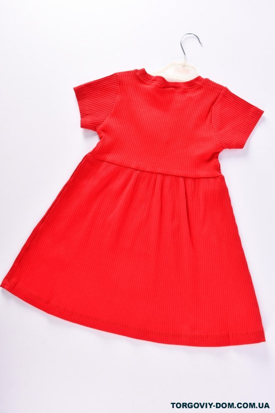 Платье для девочки (цв.красный) ткань рубчик "DECO" Рост в наличии : 98, 104, 110, 116 арт.401006