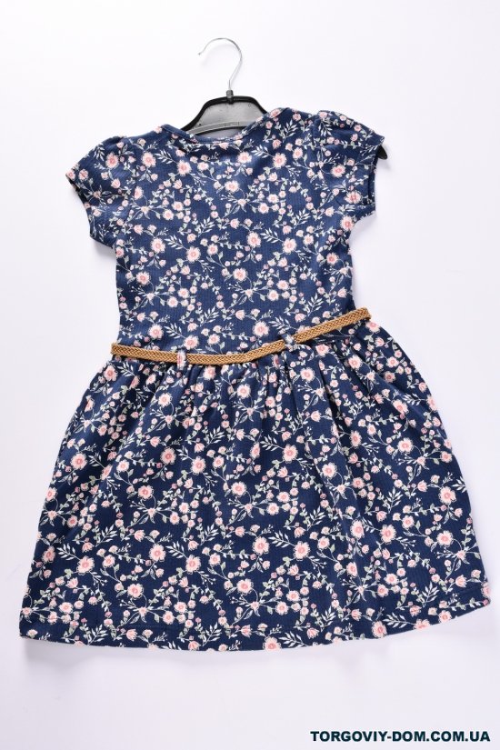 Платье для девочки (цв.т/синий) трикотажное "DECO" Рост в наличии : 98 арт.400222
