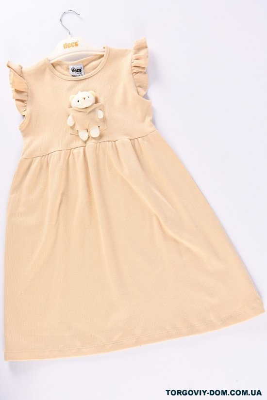 Сукня для дівчинки (кол. кремовий) тканина рубчик "DECO" Зріст в наявності : 98, 116 арт.399288