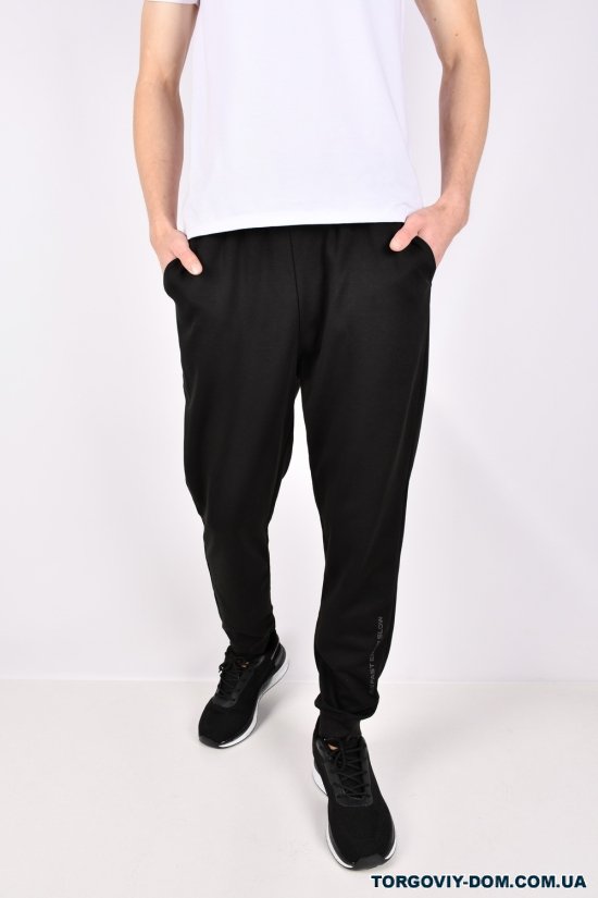 Чоловічі штани (кол. чорний) трикотажні Розміри в наявності : 48, 50, 52, 54, 56 арт.JF3012