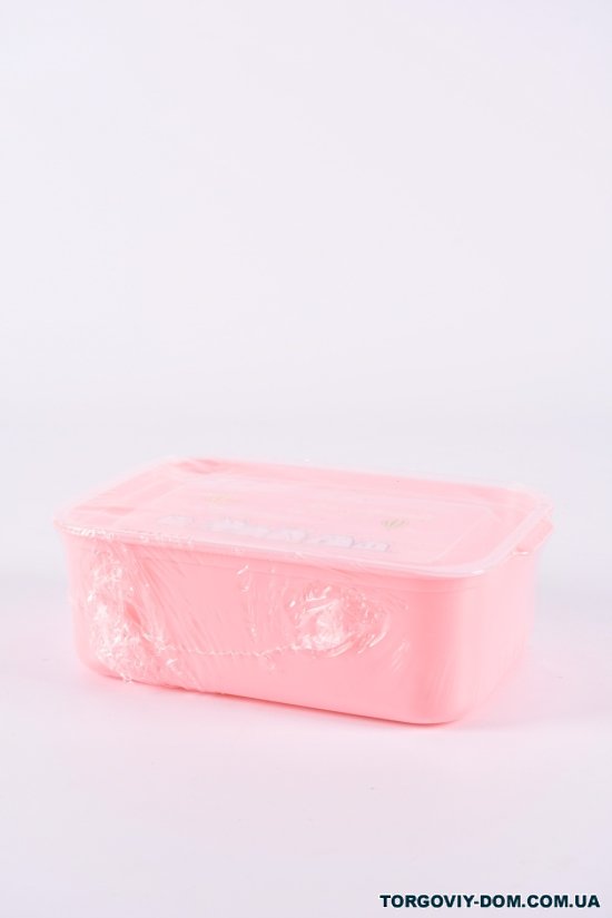 Ланч-бокс (контейнер) цв.розовый с ложкой размер 20/14/7см арт.31009