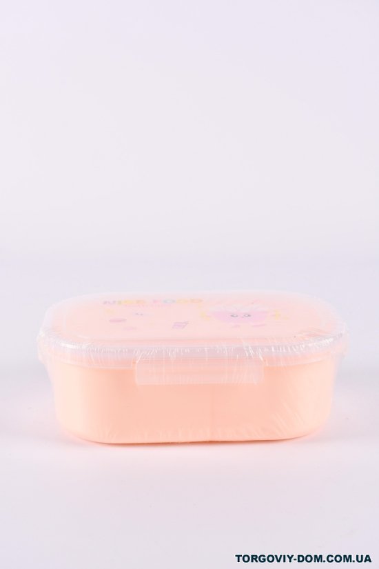 Ланч-бокс (контейнер) кол. рожевий з ложкою розмір 21/14/7см арт.31008