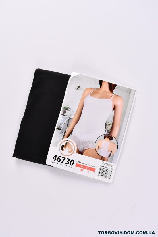 Комплект женский трикотажный (цв.чёрный) майка+шортики "DOMINANT" Размеры в наличии : 42, 46 арт.46730