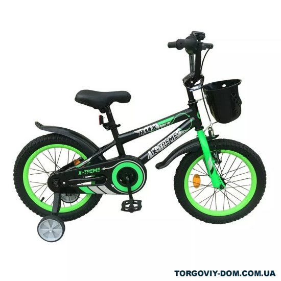 Велосипед (кол. зелений) сталь розмір рами 16" розмір коліс 16" "X-TREME FLASH" арт.125001