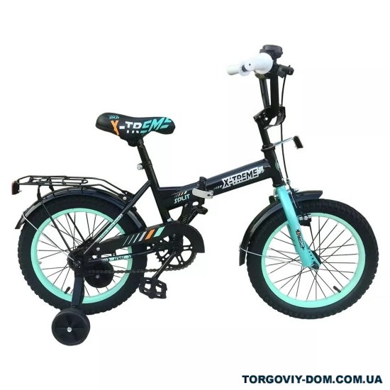 Велосипед (кол. чорний/бірюзовий) сталь розмір рами 16" розмір коліс 16" "X-TREME SPLIT" арт.125027