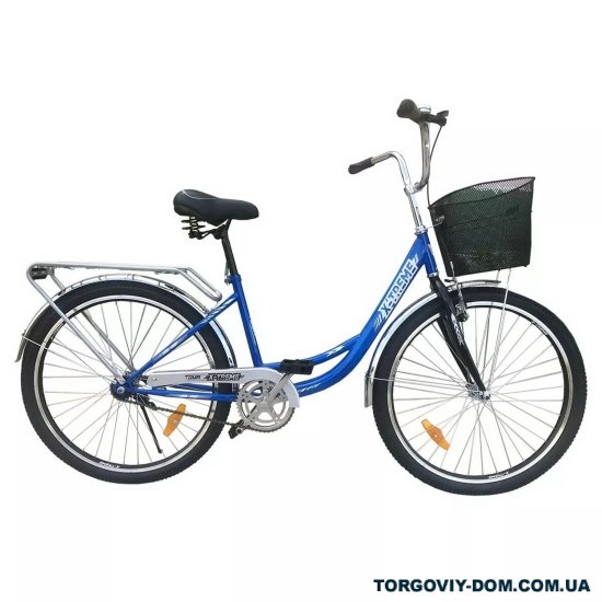 Велосипед (цв.синий/белый) сталь размер рамы 26" размер колес 26" "X-TREME TOUR" арт.125041
