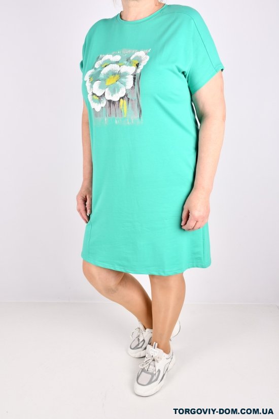 Платье женское трикотажное (цв.салатовый) "Love Me" размер 46-48 арт.W106