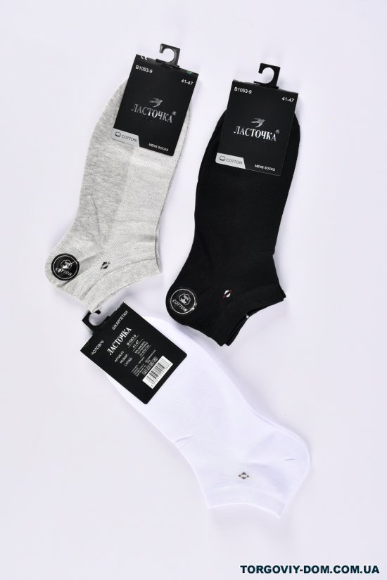 Шкарпетки чоловічі всесезонні "Ластівка" розмір 41-47 (90% cotton, 5% polyamide, 5% elasta арт.B1053-9