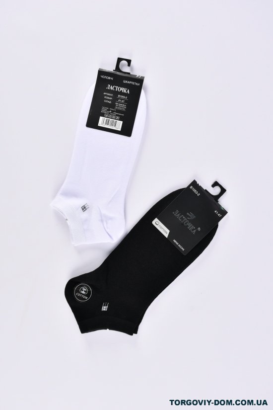 Шкарпетки чоловічі всесезонні "Ластівка" розмір 41-47 (90% cotton, 5% polyamide, 5% elasta арт.B1053-2