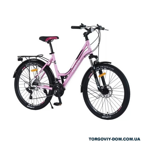 Велосипед (цв.розовый) сталь размер рамы 19" размер колес 26" "FORTE EVRIKA" арт.128215