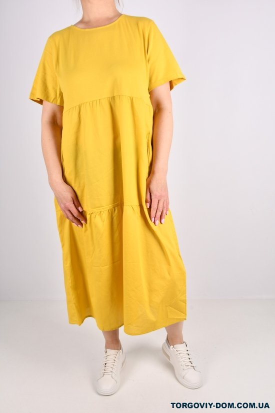 Сукня жіноча трикотажна (кол. гірчичний) "QIANZHIDU" Розміри в наявності : 52, 54 арт.CL31553050