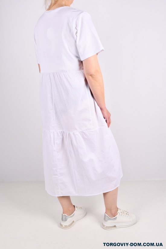 Сукня жіноча трикотажна (кол. білий) "QIANZHIDU" Розміри в наявності : 50, 52, 54 арт.CL31553050