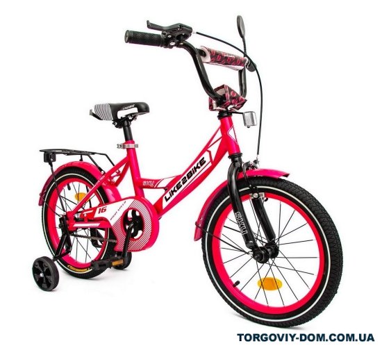 Велосипед детский 2-х колёсный 18" (цв.розовый) рама сталь "LIKE2BIKE SKY" арт.241801