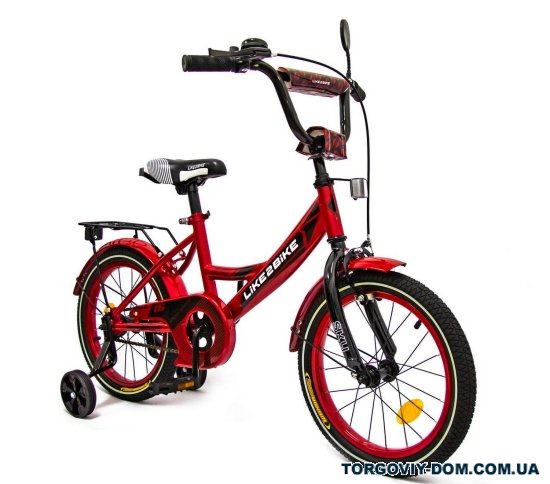Велосипед детский 2-х колёсный 18" (цв.бордовый) рама сталь "LIKE2BIKE SKY" арт.241804
