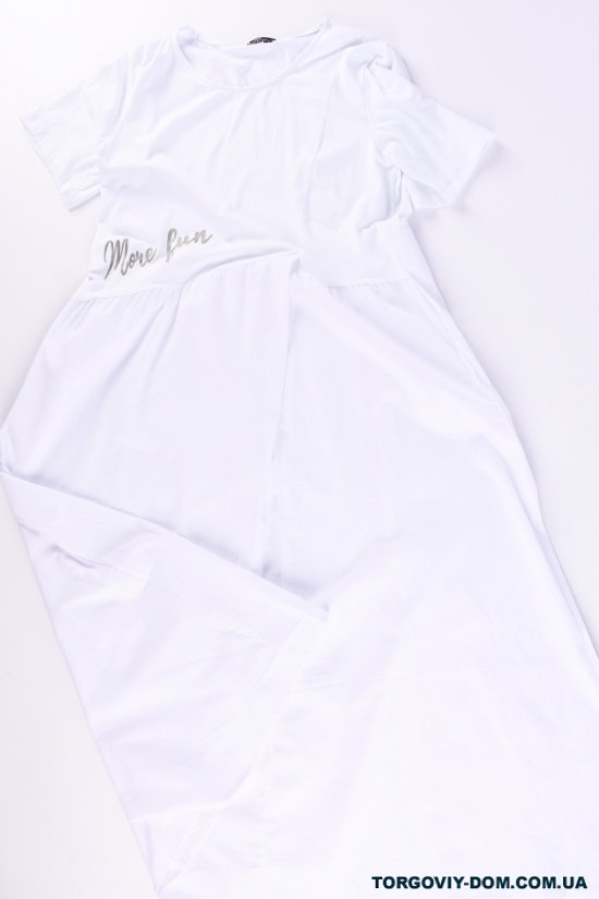 Платье женское трикотажное (цв.белый) "QIANZHIDU" Размер в наличии : 48 арт.CL31553051