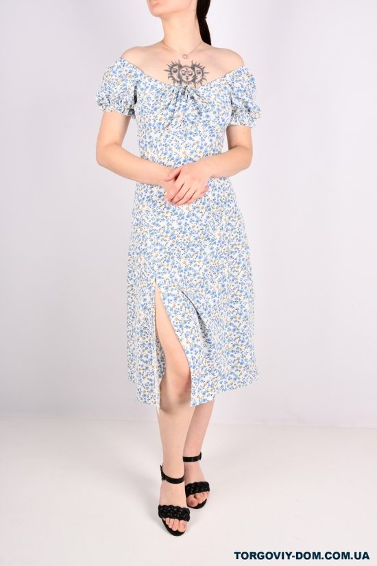 Платье женское (цв.белый/голубой) Размеры в наличии : 42, 44 арт.1025