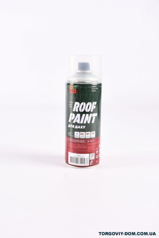 Краска для крыши "Belife" (цв.серый) 400мл арт.7004