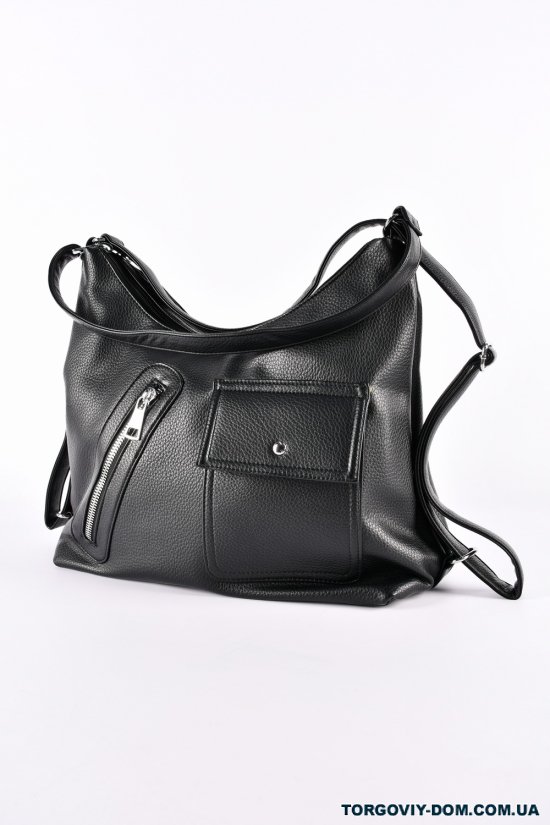 Сумка-рюкзак женская (цв.черный) размер 42/27/14см. арт.6017