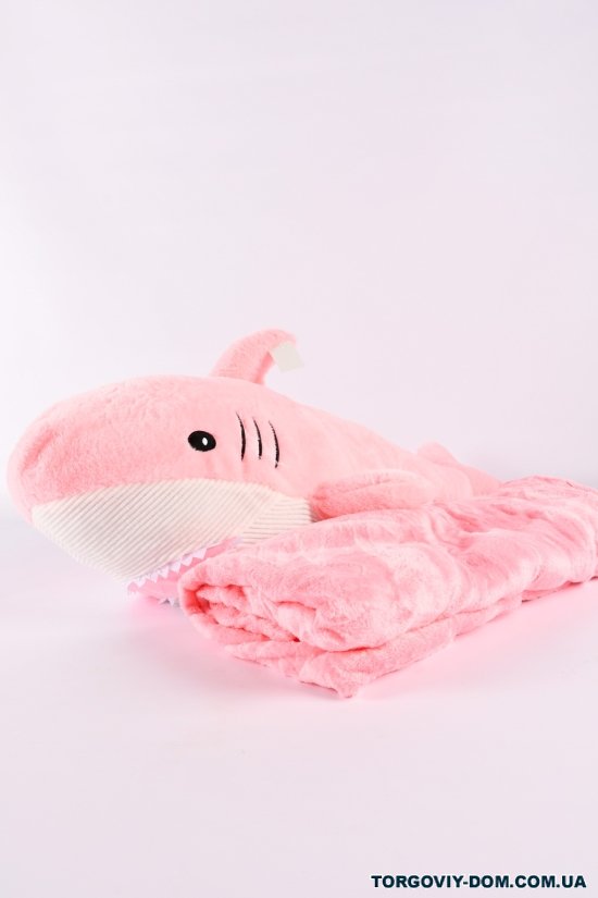 Игрушка + плед "Акула" (цв.розовый) размер 100/180см вес 0,980 гр арт.5616-33