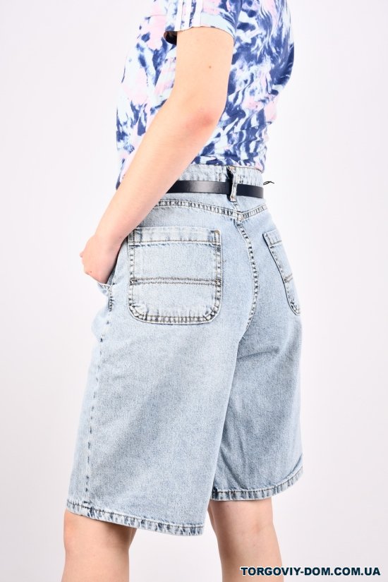 Шорти жіночі джинсові (col 2) котонові модель бермуди "Raid Blue" Розміри в наявності : 34, 36 арт.1176