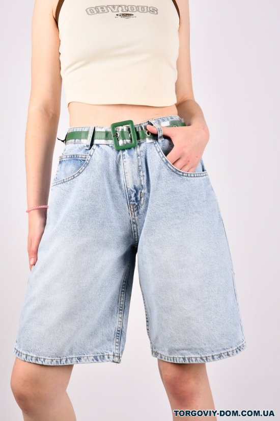 Шорты джинсовые женские (col 1) котоновые модель багги "Raid Blue" Размеры в наличии : 34, 38 арт.556