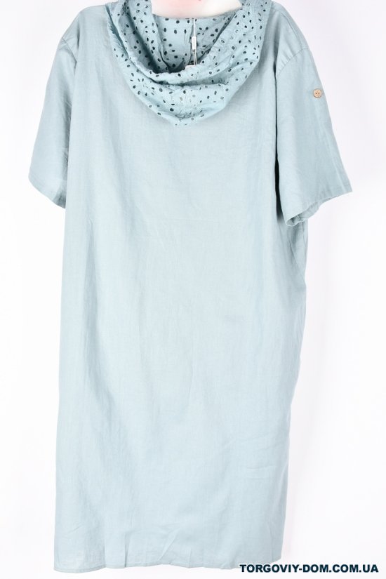 Платье женское (ткань лен) "QIANZHIDU" Размеры в наличии : 50, 54 арт.DL35153545