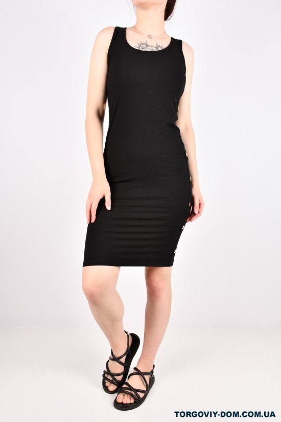 Платье женское (цв.черный) трикотажное "Saint Wish" Размеры в наличии : 40, 42 арт.3552