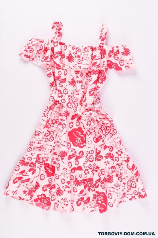 Платье для девочки (цв. белый/малиновый) Рост в наличии : 128, 134, 140, 146, 152 арт.661