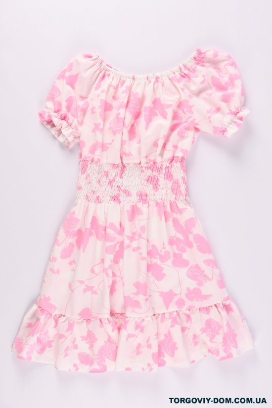 Платье для девочки (цв.белый/розовый) Рост в наличии : 128, 134, 140, 152 арт.764