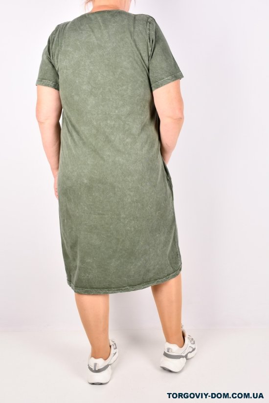 Сукня жіноча трикотажна (кол. хакі) "SWANSEA" Розміри в наявності : 50, 52, 54, 56 арт.3082