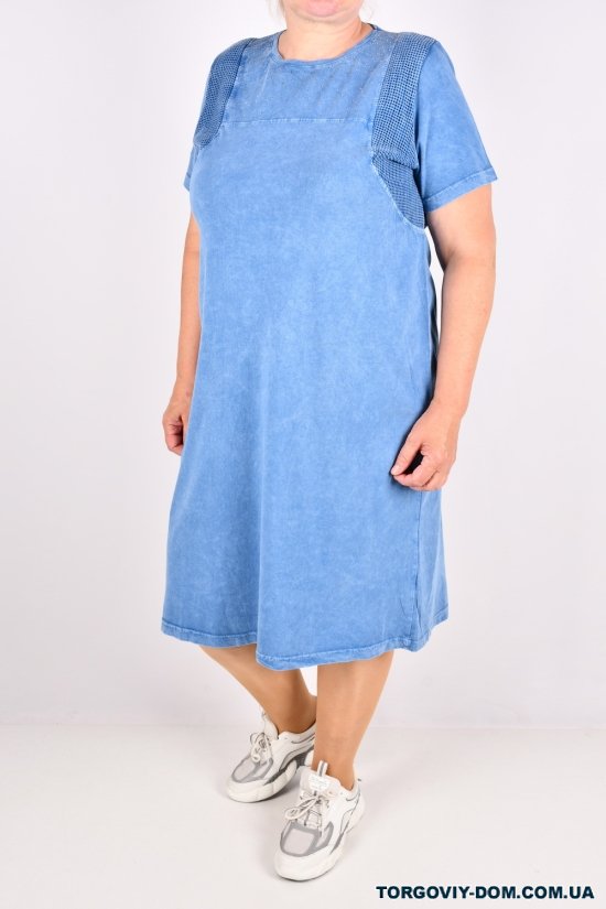 Платье женское трикотажное (цв.синий) "SWANSEA" Размеры в наличии : 50, 52, 54, 56 арт.3081